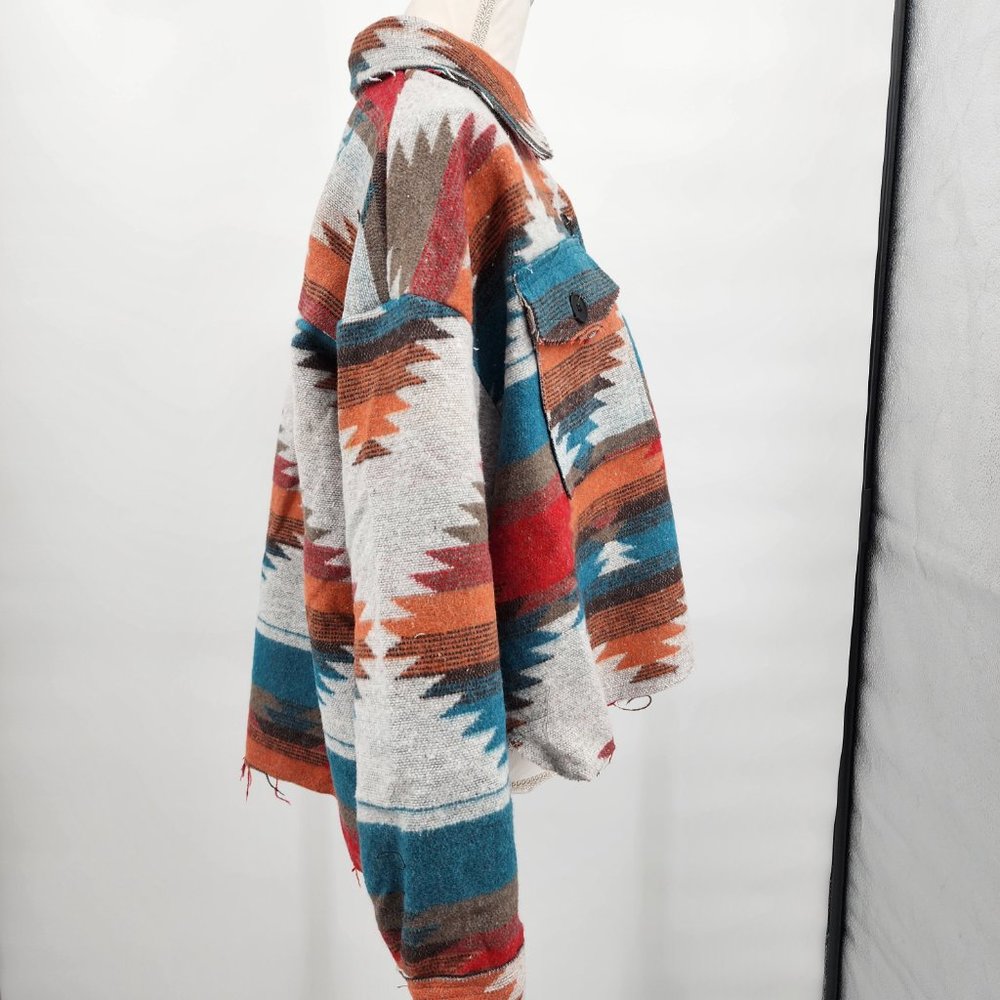 VEVERET Aztec Southwest Cowgirl Print Cropped Shacket Jacket S, M, L NWT - Picture 10 of 16